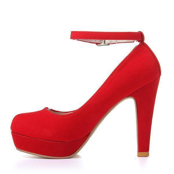 Zapatos de tacón alto de gamuza