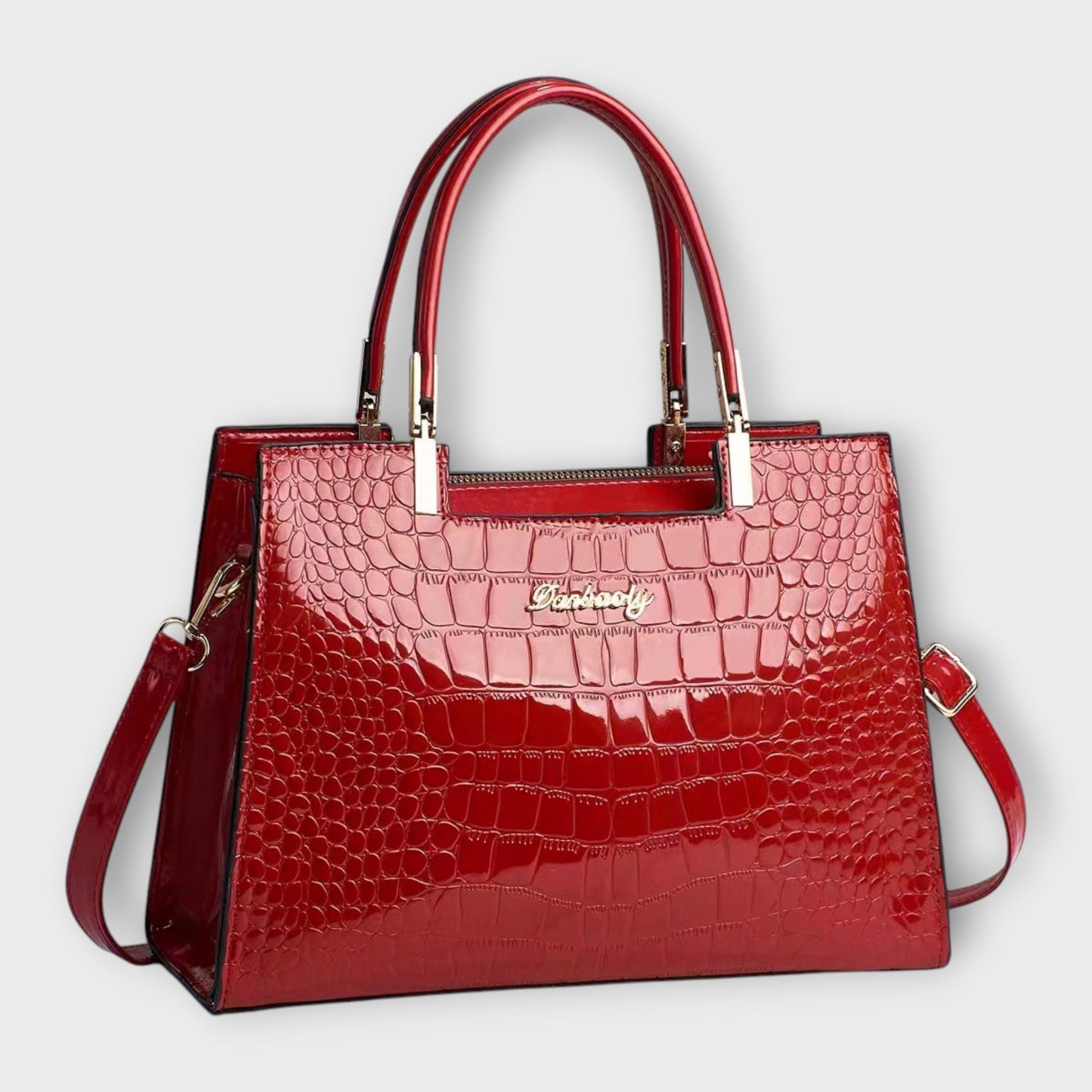 Bolso de mano con patrón de piel