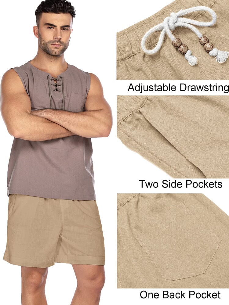 Shorts casuales de lino