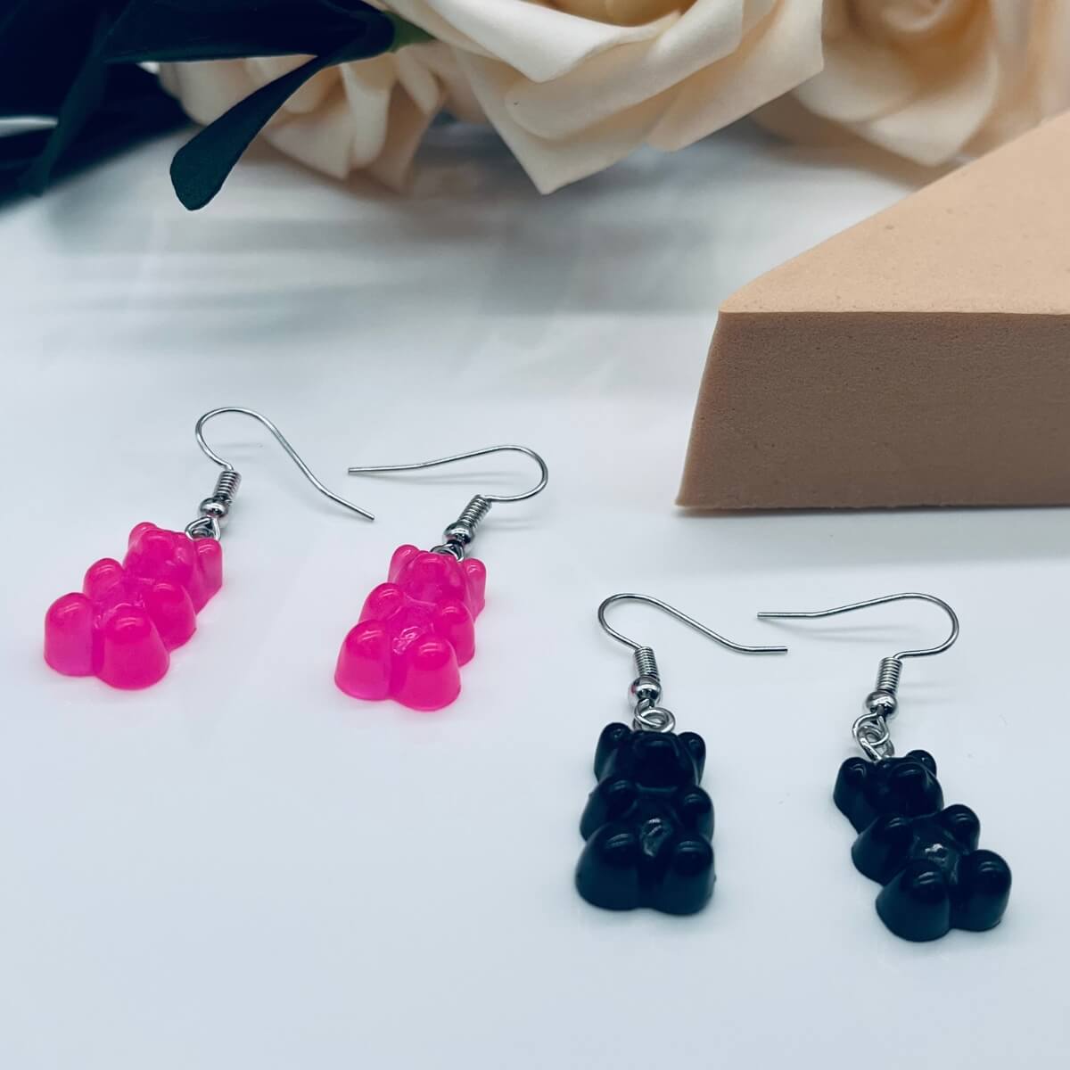 Pendientes de osito de gomita