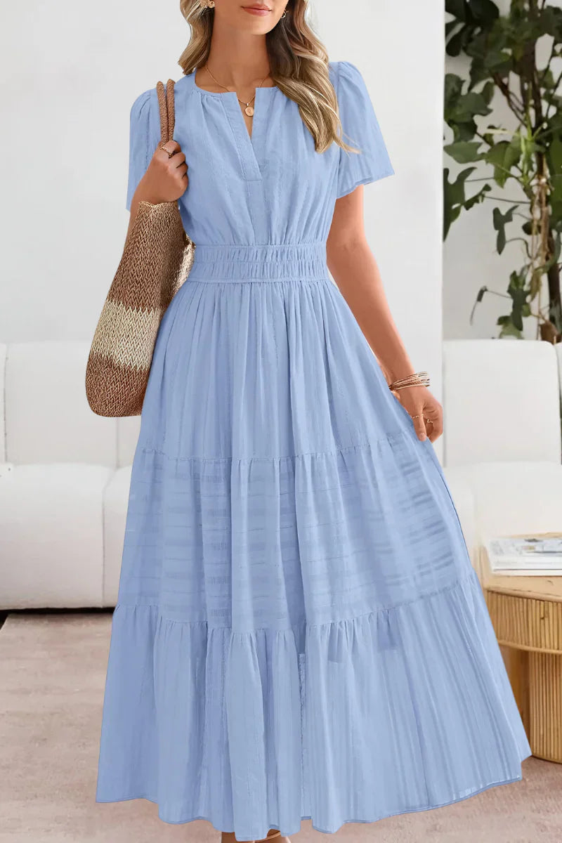 Vestido con cintura fruncida