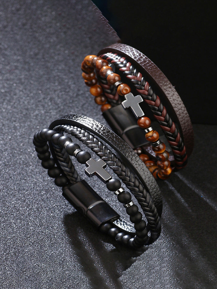 Pulsera de cuero con diseño