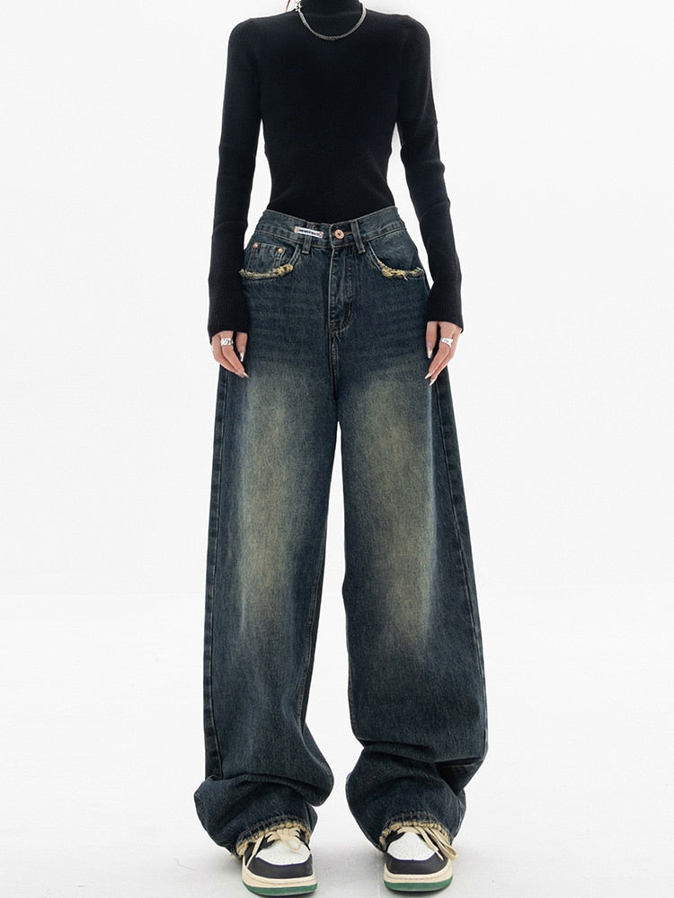 Jeans de Corte Amplio para Mujer