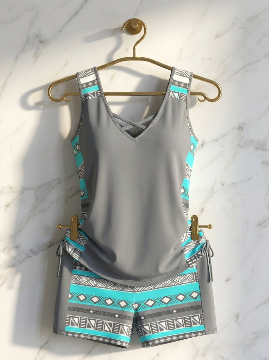 Trikini de estampado geométrico