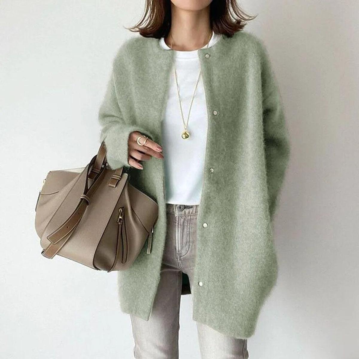 Chaqueta de punto casual con botones