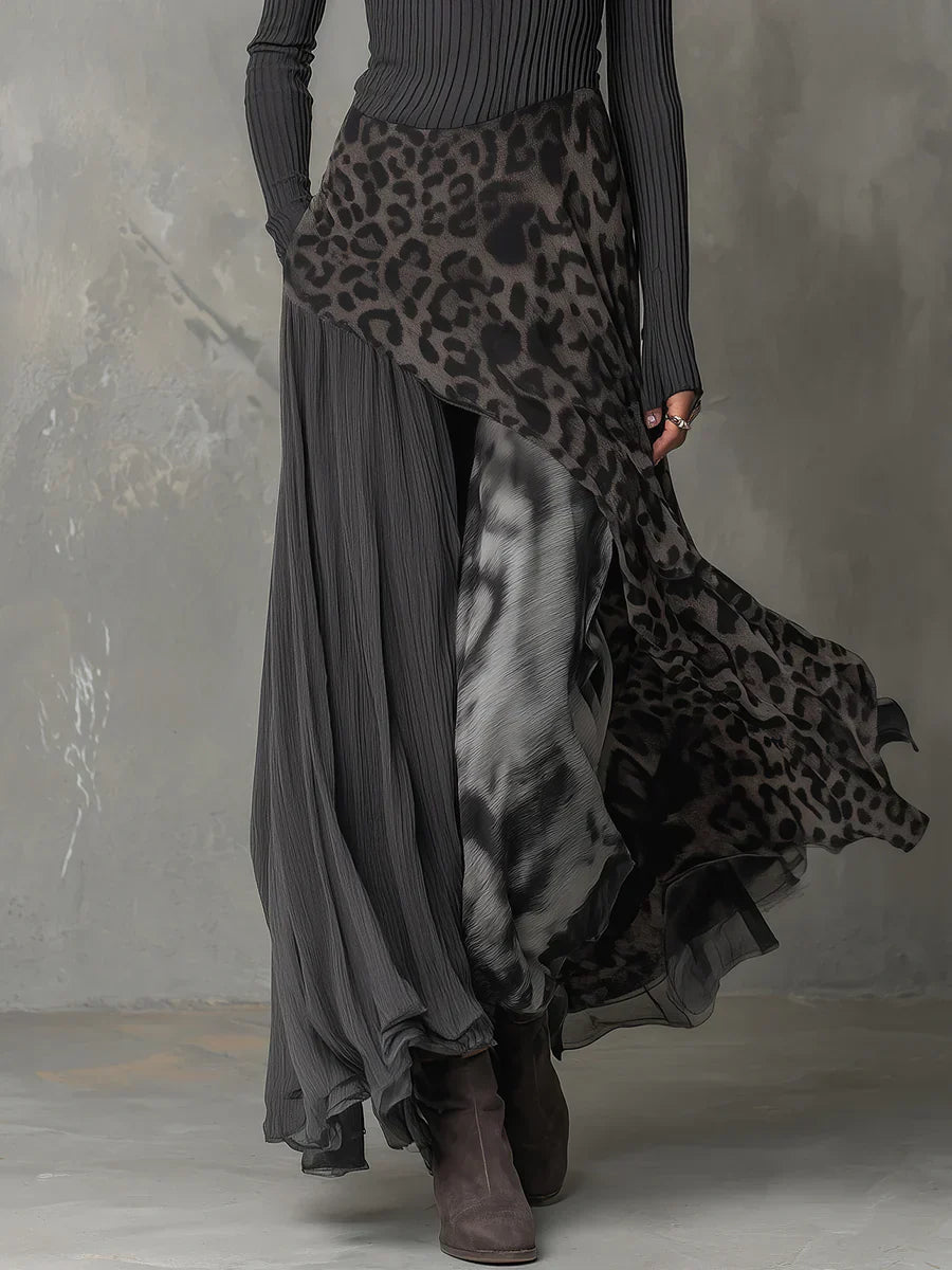 Vestido largo de leopardo