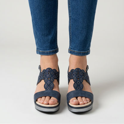 Rachele - Sandalia cómoda para mujer con cuña