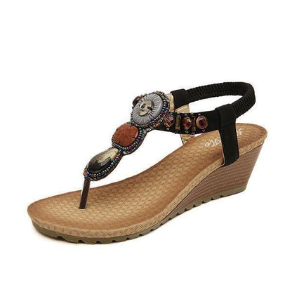 Sandalias de playa tipo flip-flop con cuña