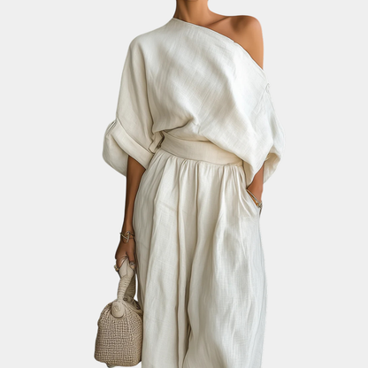 Helena | Conjunto de Top y Pantalón de Corte Tapered