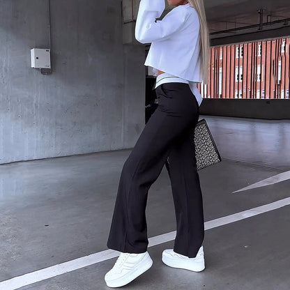 Camisa y Pantalón de traje holgado de moda para mujer(CONJUNTO)