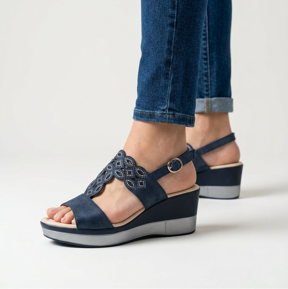 Rachele - Sandalia cómoda para mujer con cuña