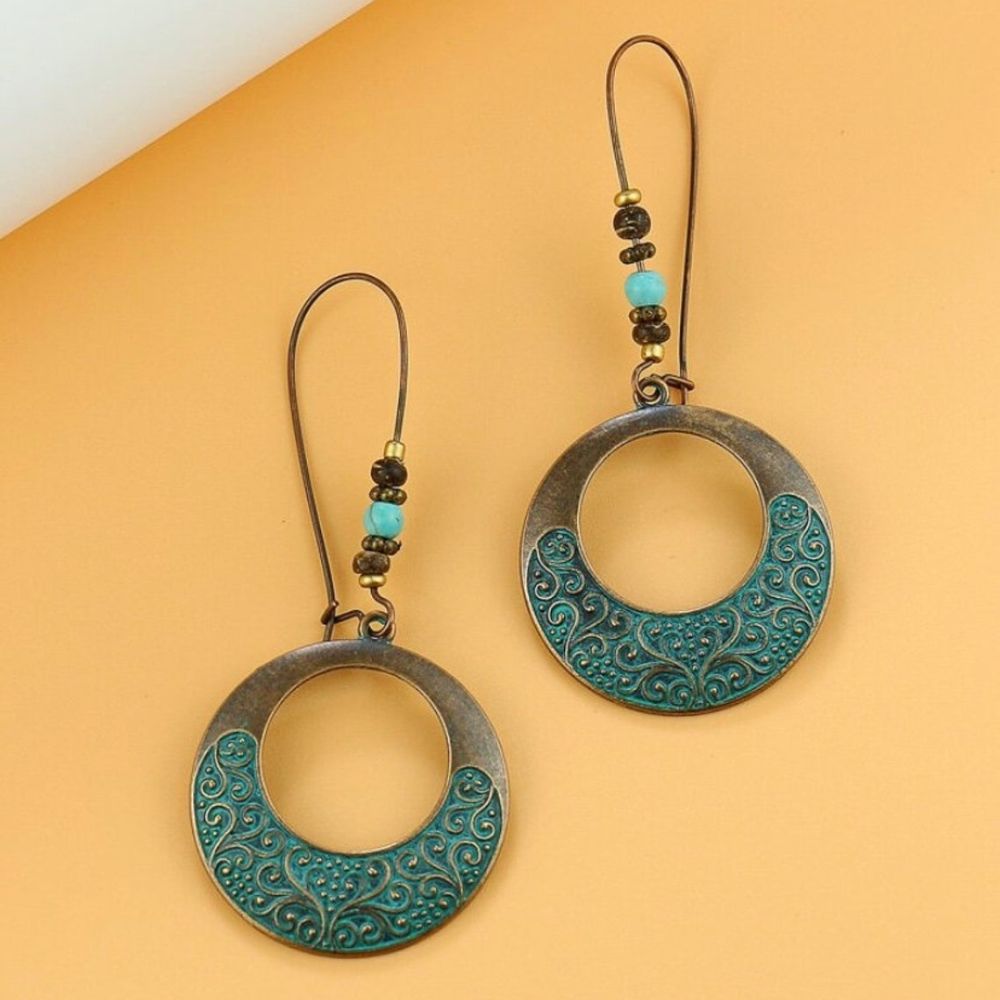 Pendientes boho  turquesa