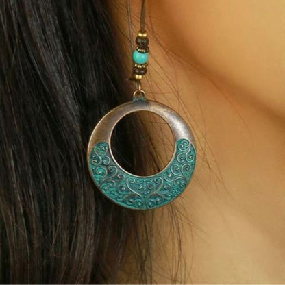 Pendientes boho  turquesa