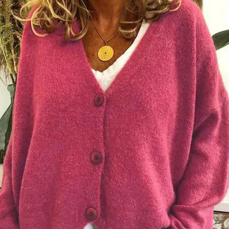 Chaqueta de punto con escote en V