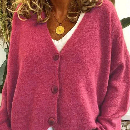 Chaqueta de punto con escote en V