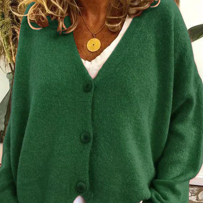 Chaqueta de punto con escote en V