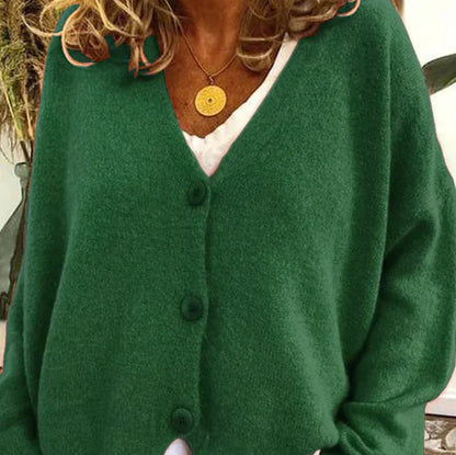 Chaqueta de punto con escote en V