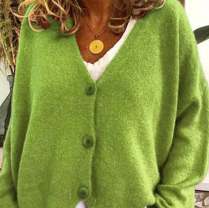 Chaqueta de punto con escote en V