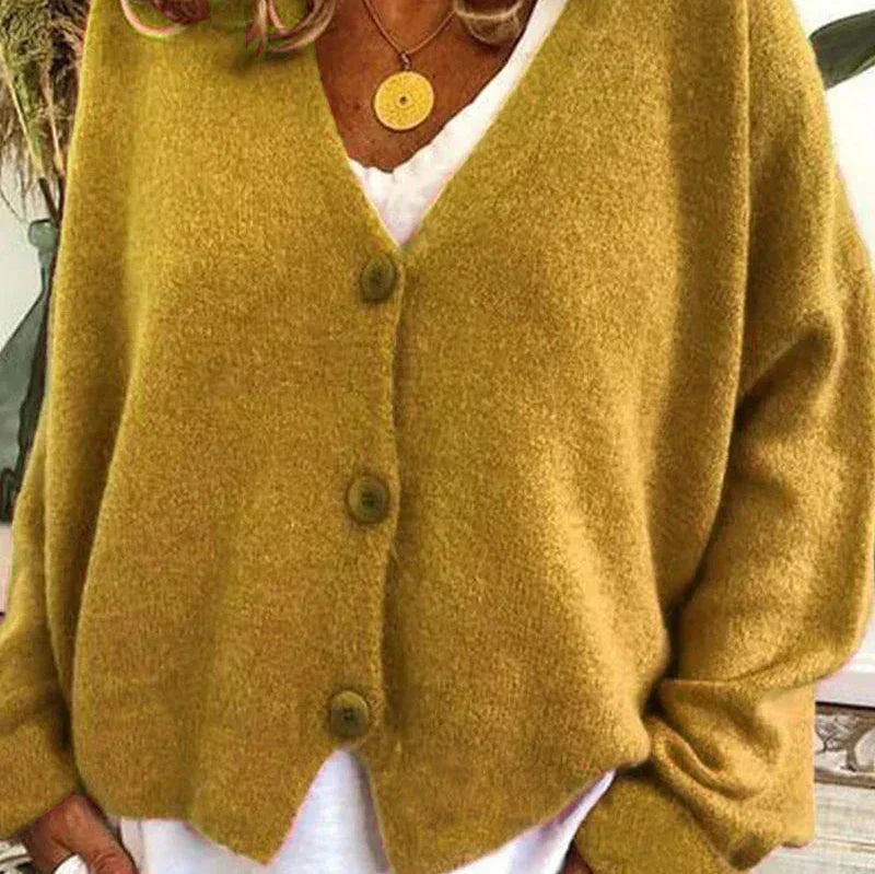 Chaqueta de punto con escote en V