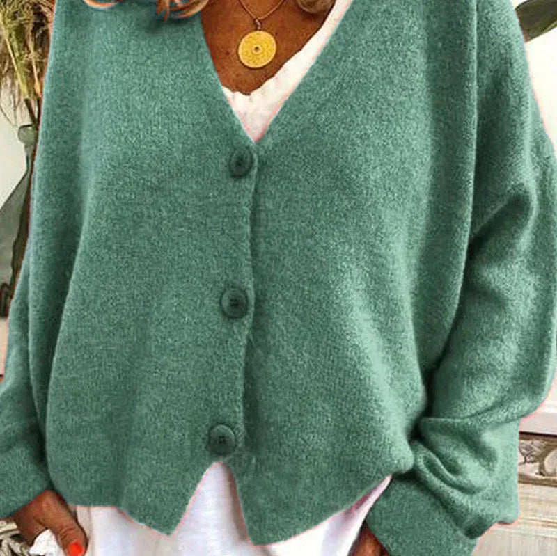 Chaqueta de punto con escote en V