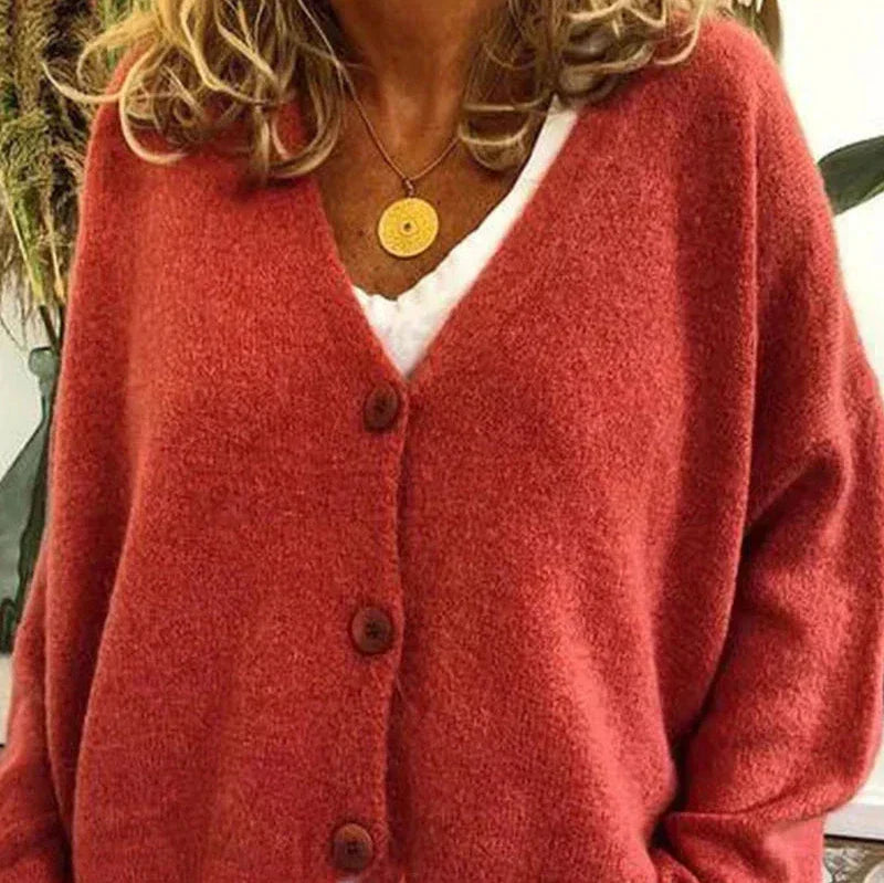 Chaqueta de punto con escote en V