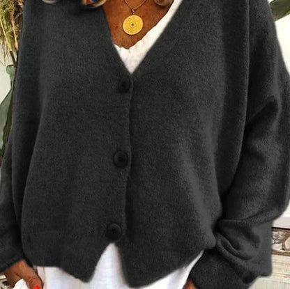 Chaqueta de punto con escote en V