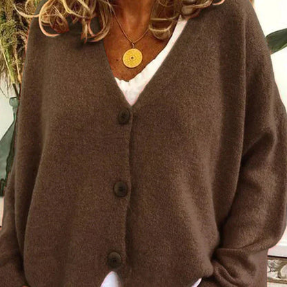 Chaqueta de punto con escote en V