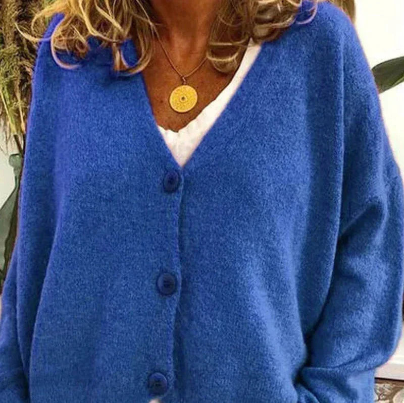 Chaqueta de punto con escote en V