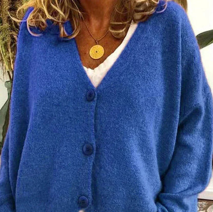 Chaqueta de punto con escote en V