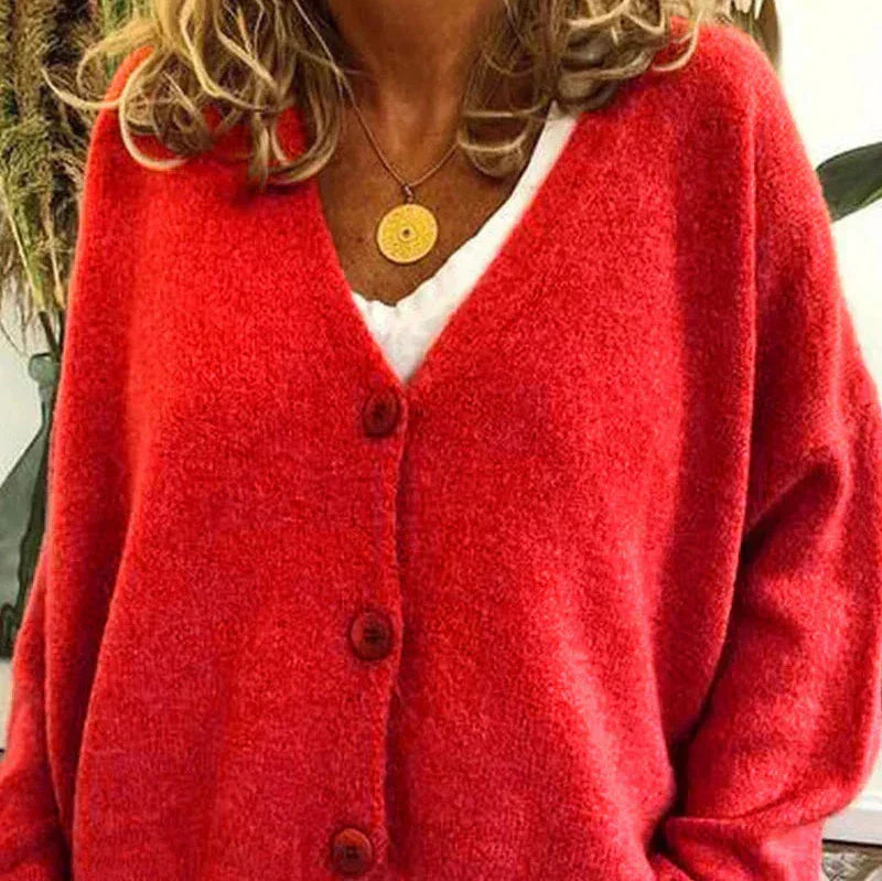 Chaqueta de punto con escote en V