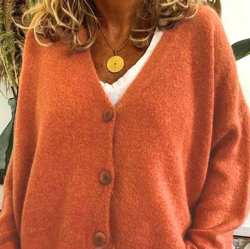 Chaqueta de punto con escote en V