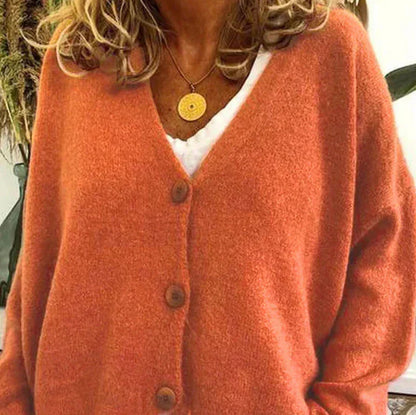 Chaqueta de punto con escote en V