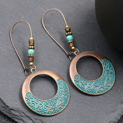 Pendientes boho  turquesa