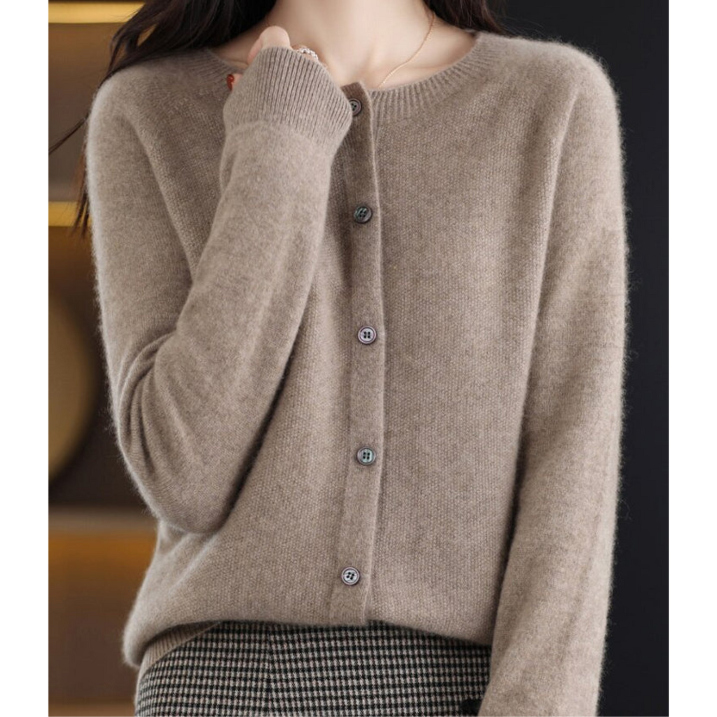 Chaqueta de punto con botones clásicos