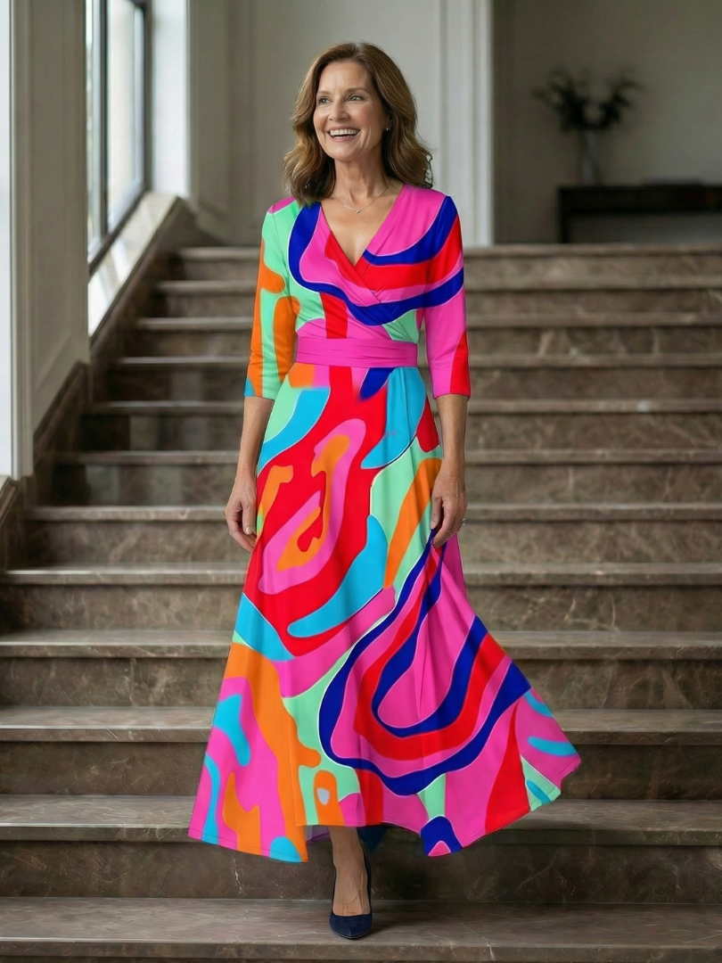 Juana | Vestido midi con escote cruzado