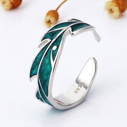 Anillo de hoja de plátano (ajustable)