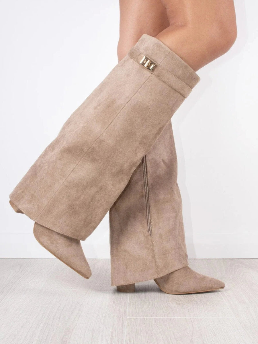 Botas altas  sobre la rodilla con cremallera
