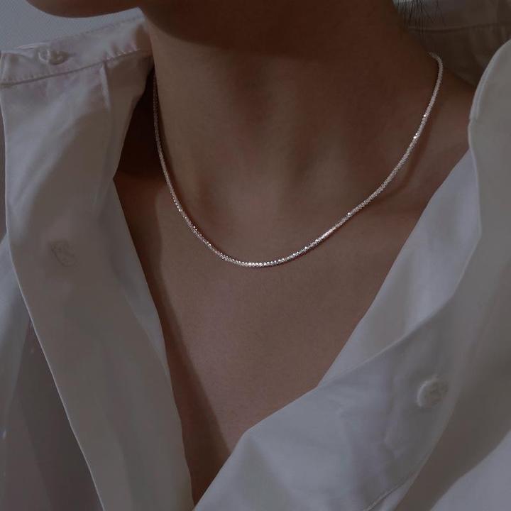 Collar de plata con luz de estrellas - set
