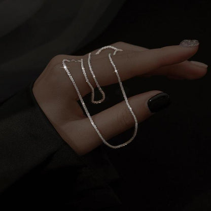 Collar de plata con luz de estrellas - set