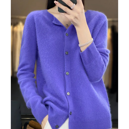 Chaqueta de punto con botones clásicos