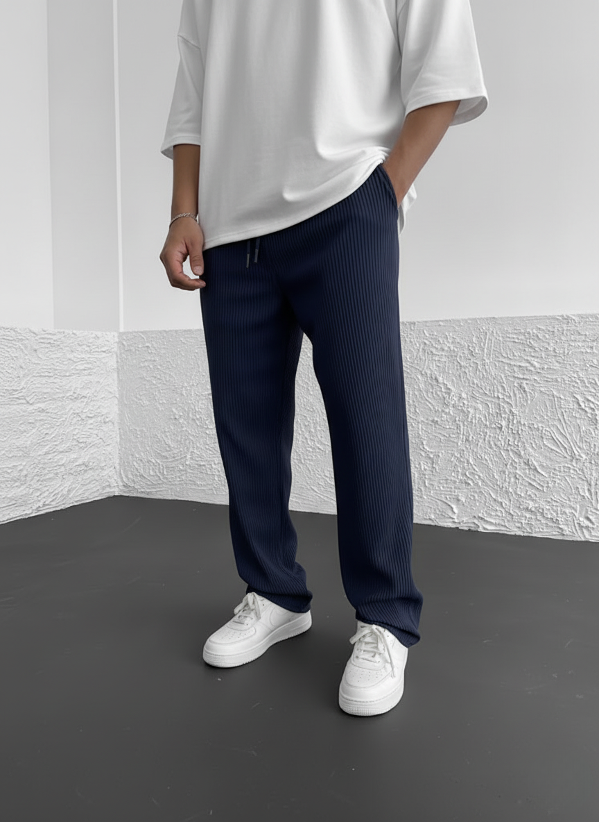 Pantalón acanalado relajado