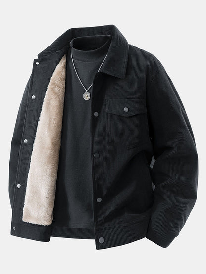 Chaqueta de pana con bolsillo