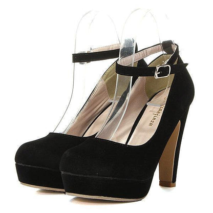 Zapatos de tacón alto de gamuza