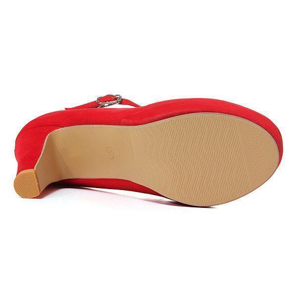 Zapatos de tacón alto de gamuza