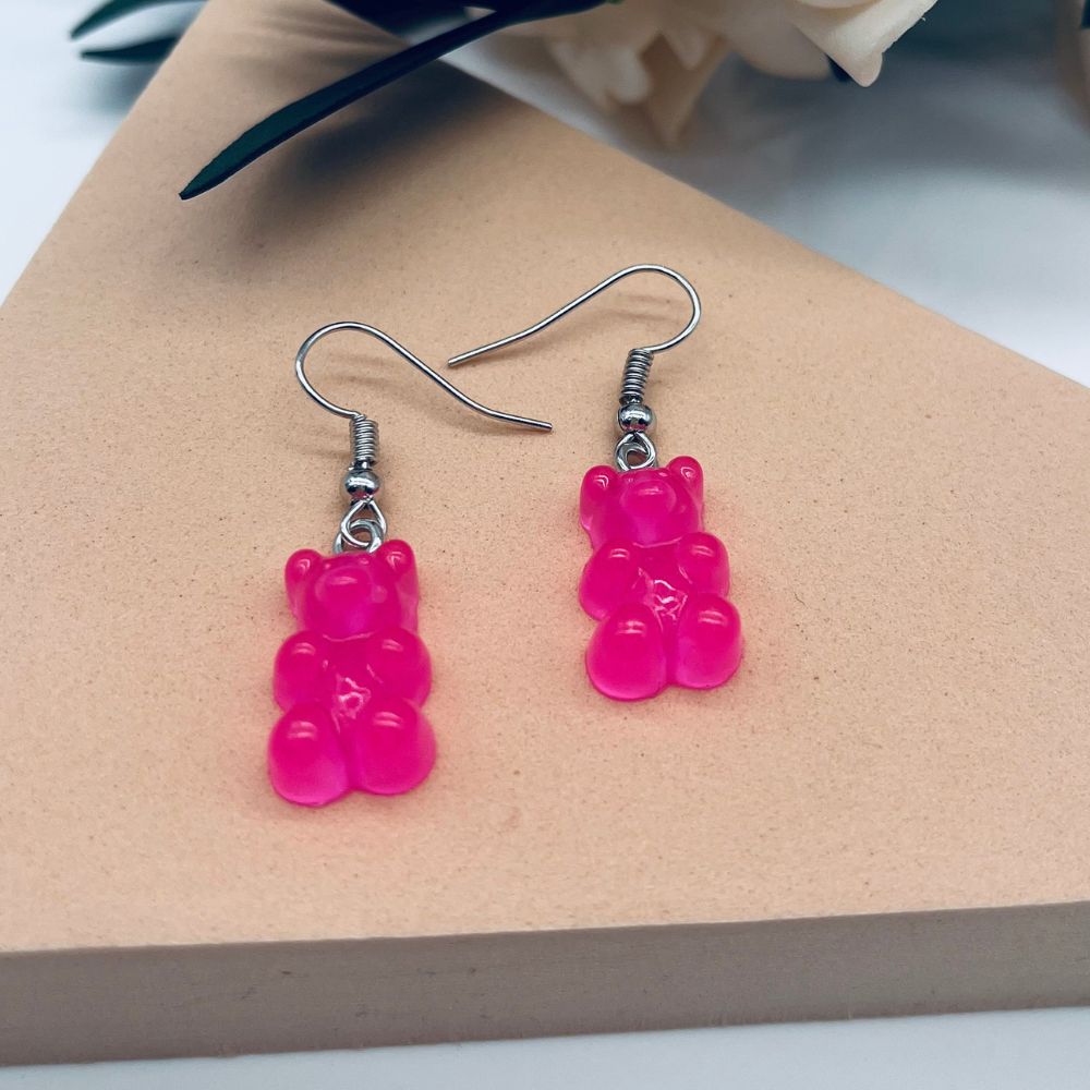 Pendientes de osito de gomita