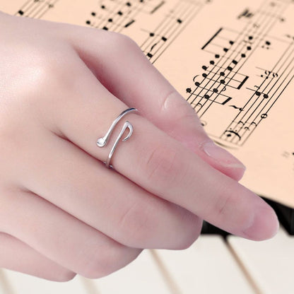Anillo de nota musical (ajustable)