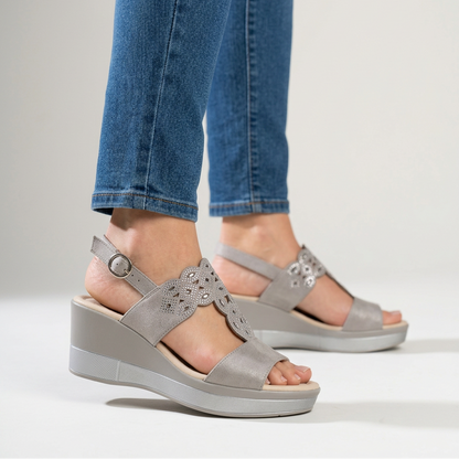 Rachele - Sandalia cómoda para mujer con cuña