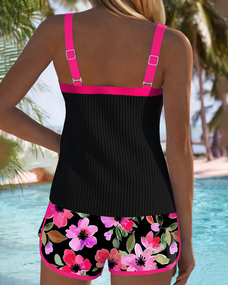 Tankini de dos piezas con pantalón de playa