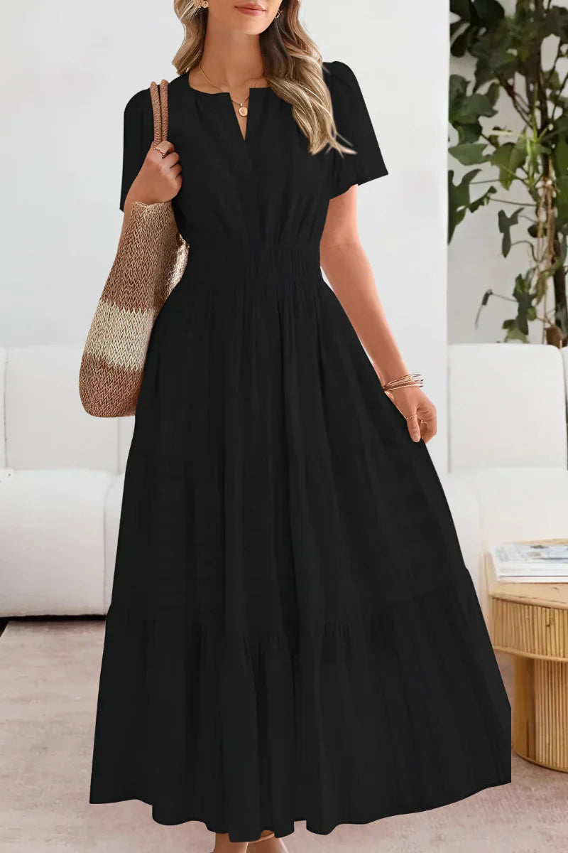 Vestido con cintura fruncida