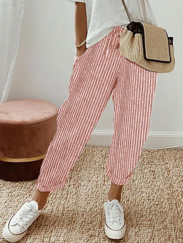 Pantalones de lino casuales